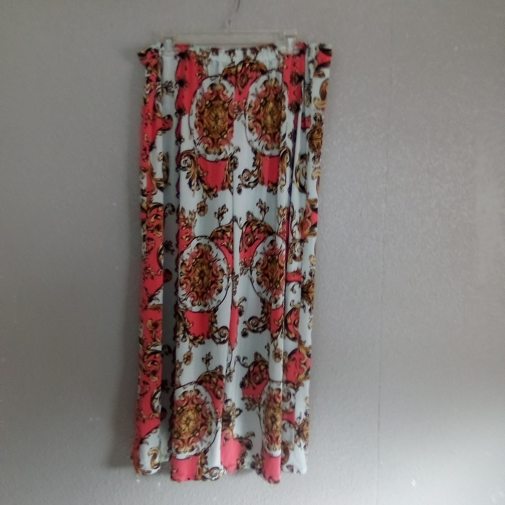 Floral Print Women's Skirt - Pink and Brown ( Bag Y )